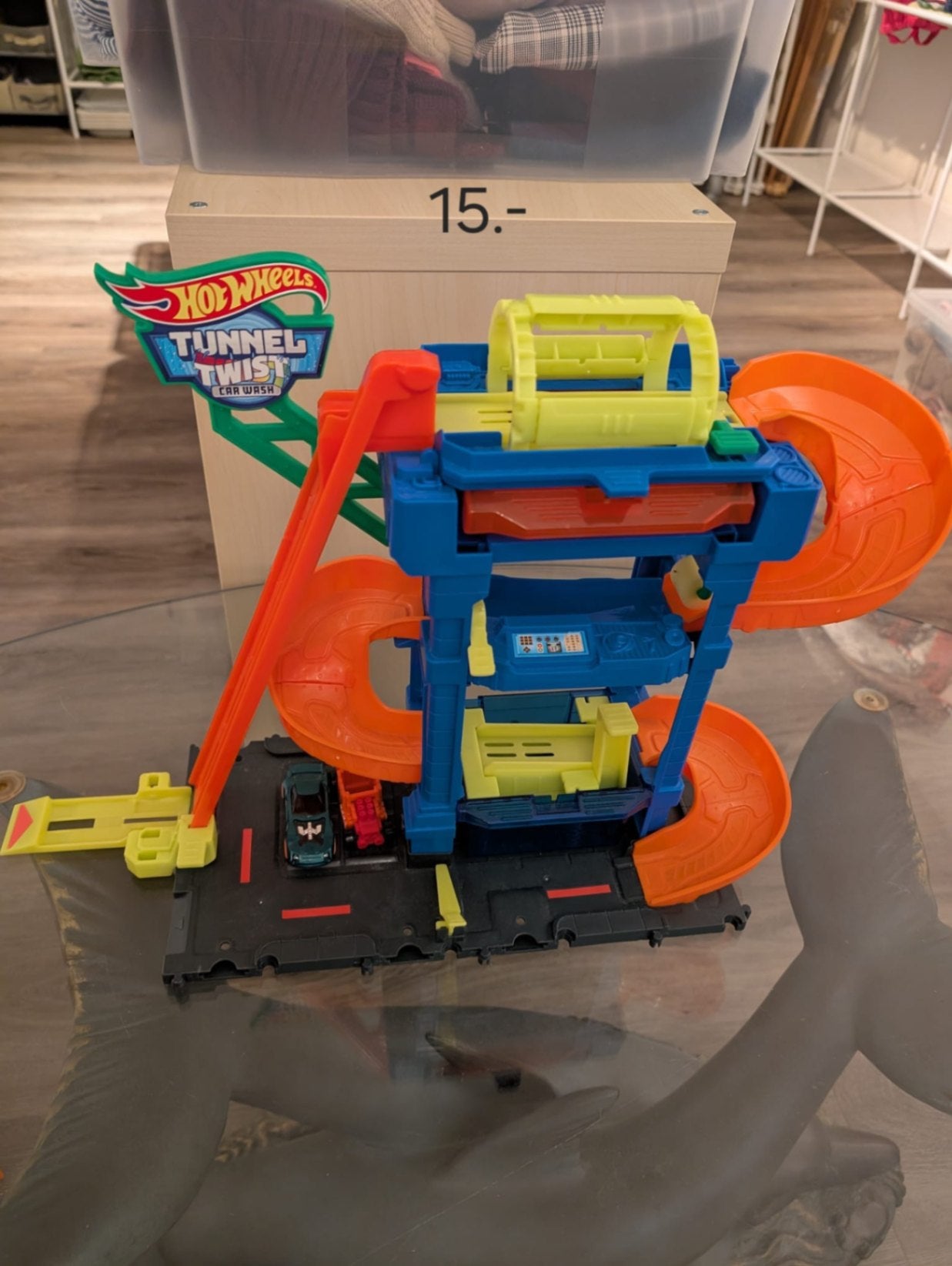 Hot Wheels City Let's Race Bahn Tunnel Twist Waschanlage