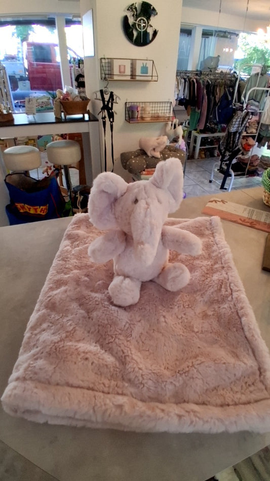 Flauschi Decke mit Elefanten Plüschtier